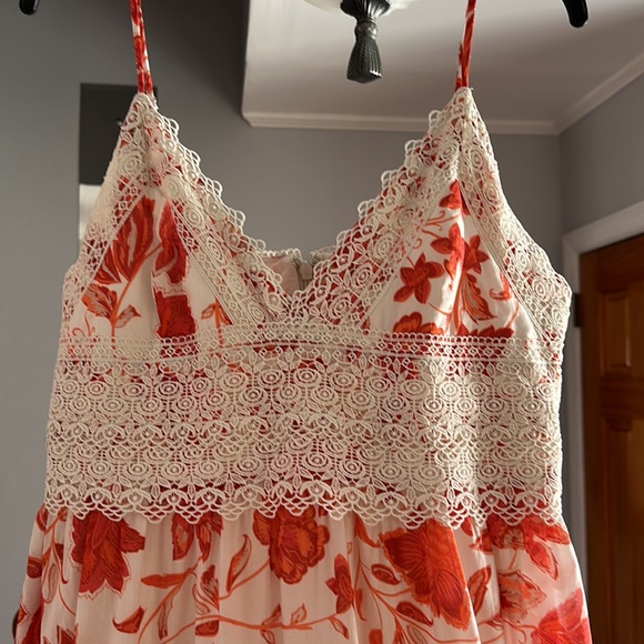 Antonio Melani Embroidered Floral Maxi Dress Sz 12 - Picture 5 of 13